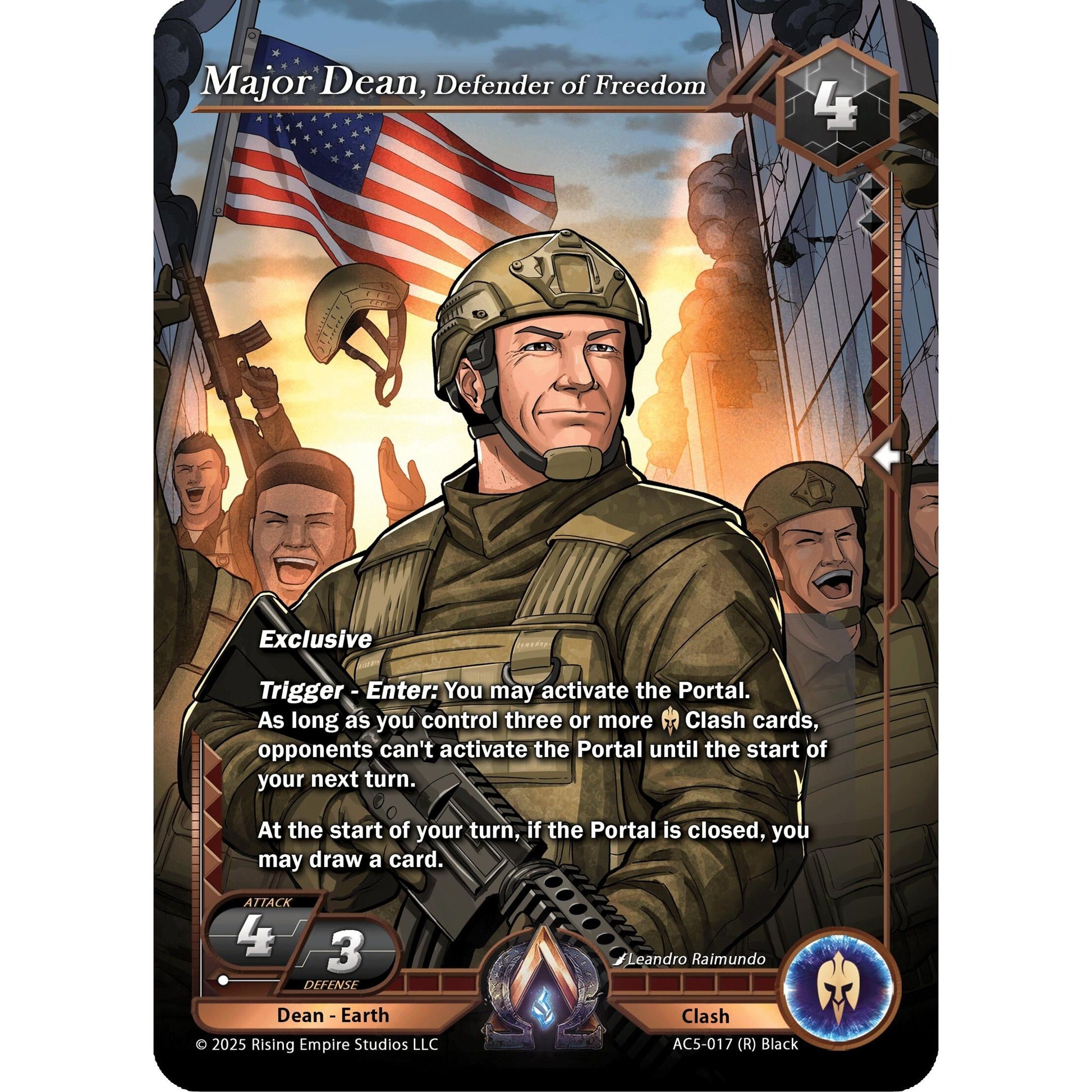 Image for Major Dean, Defender of Freedom (AC5-017) (AC5) - Alpha Clash