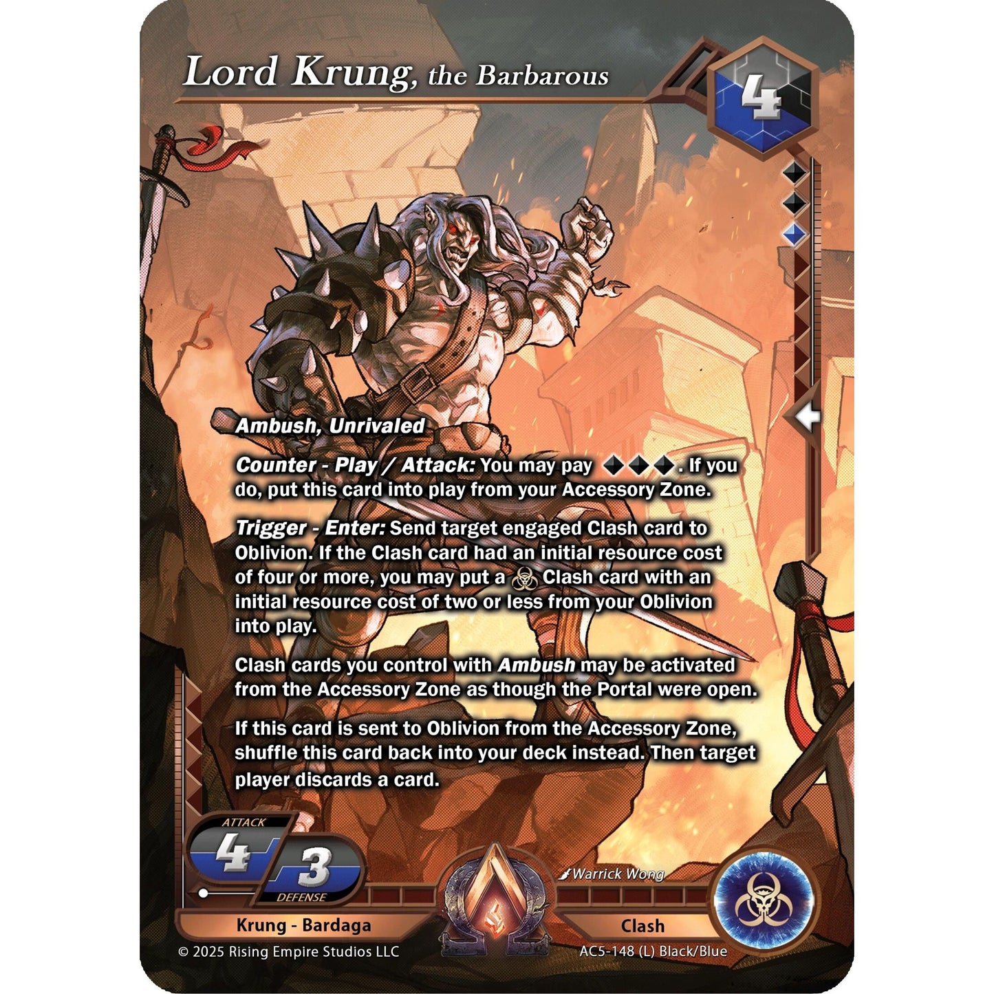 Image for Lord Krung, the Barbarous (AC5-148) (AC5) - Alpha Clash