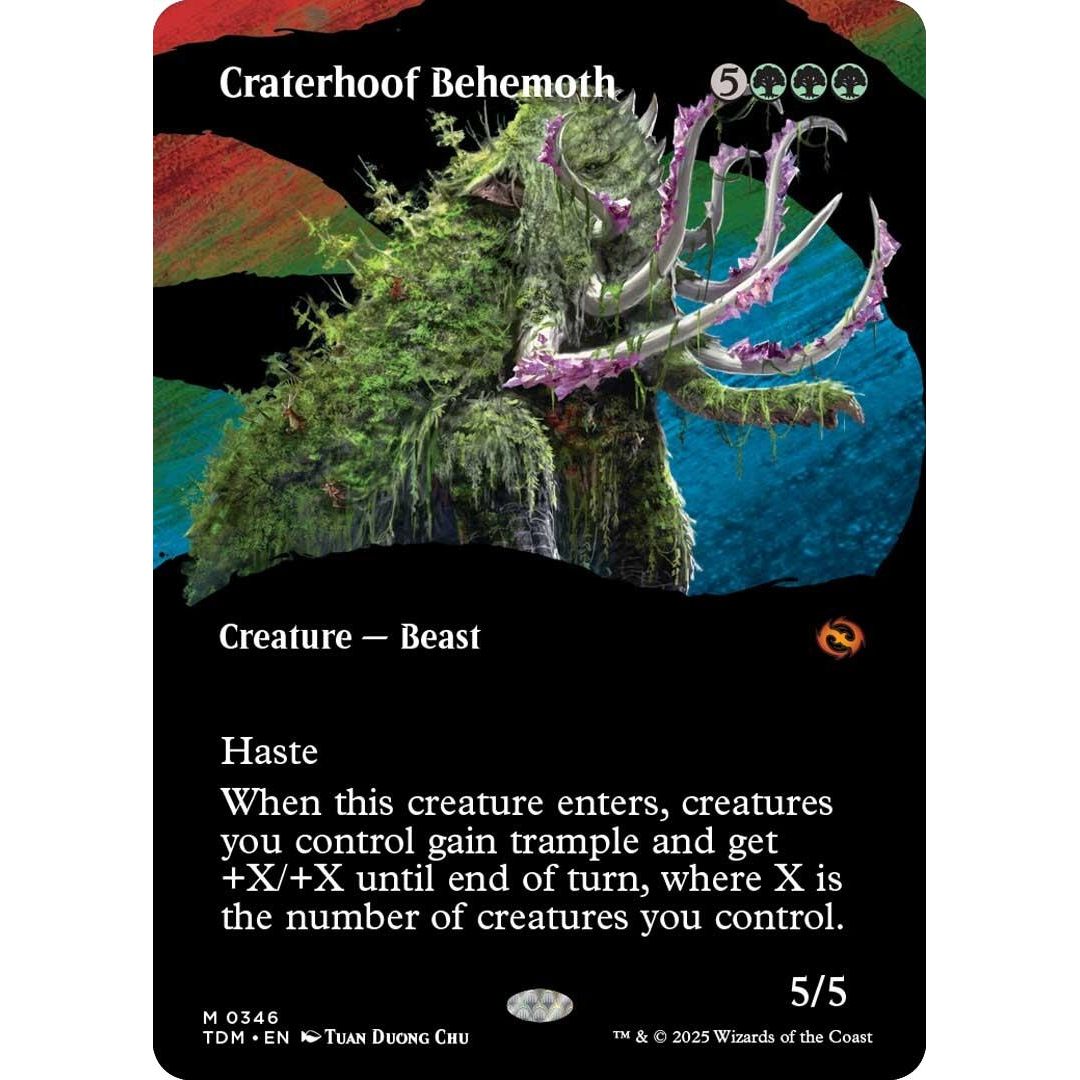 Image for Craterhoof Behemoth (Borderless) (346) (TDM) - Magic: The Gathering