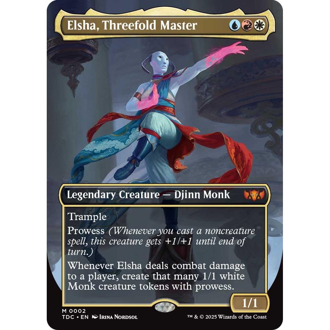 Image for Elsha, Threefold Master (Borderless) (2) (TDC) - Magic: The Gathering
