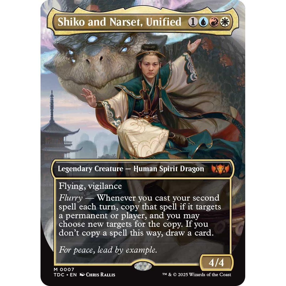 Image for Shiko and Narset, Unified (Borderless) (7) (TDC) - Magic: The Gathering