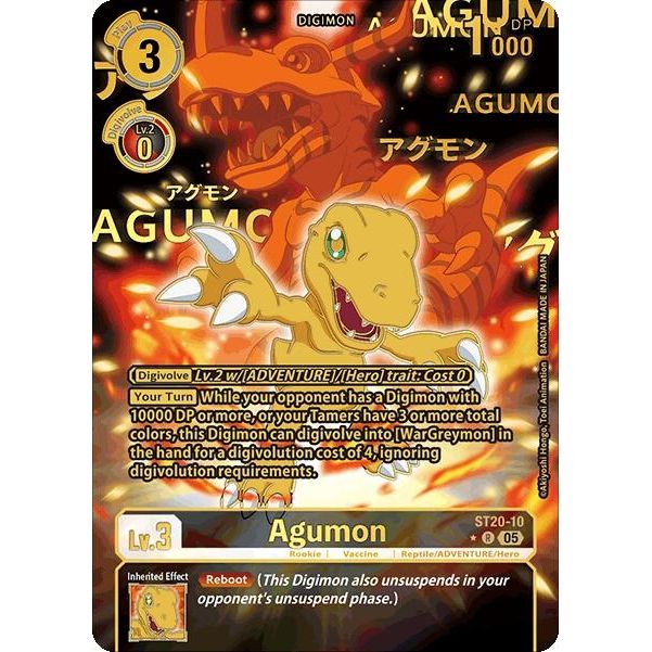 Image for Agumon (Rare Pull) (ST20-10 R) (ST-20) - Digimon Card Game