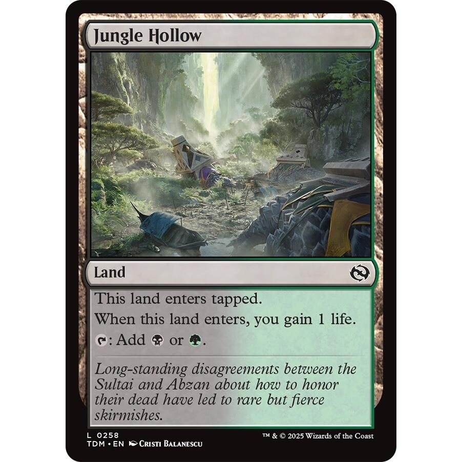Image for Jungle Hollow (258) (TDM) - Magic: The Gathering
