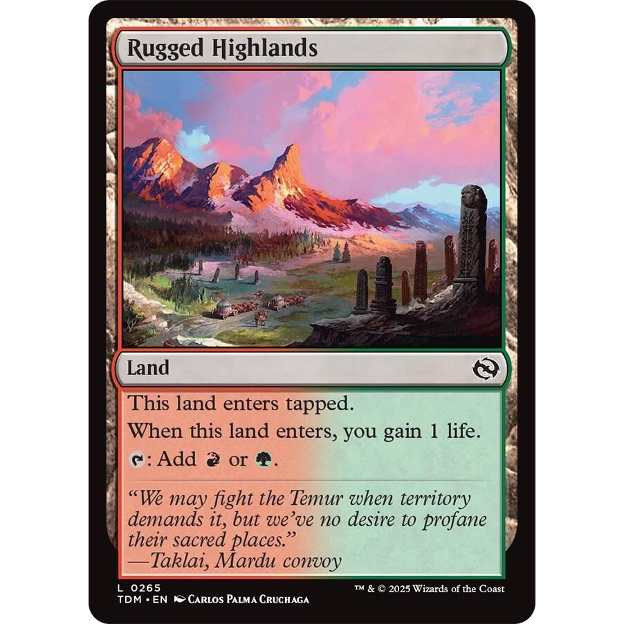 Image for Rugged Highlands (265) (TDM) - Magic: The Gathering