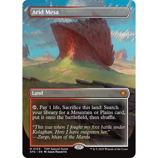 Image for Arid Mesa (Borderless) (109) (SPG) - Magic: The Gathering