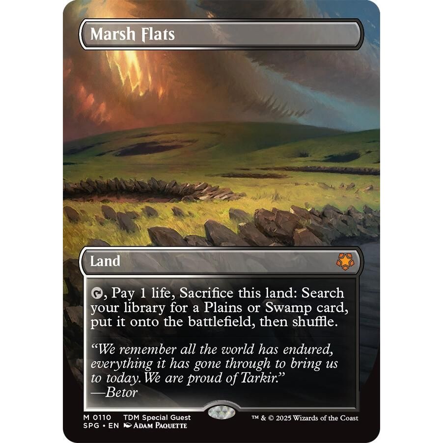 Image for Marsh Flats (Borderless) (110) (SPG) - Magic: The Gathering