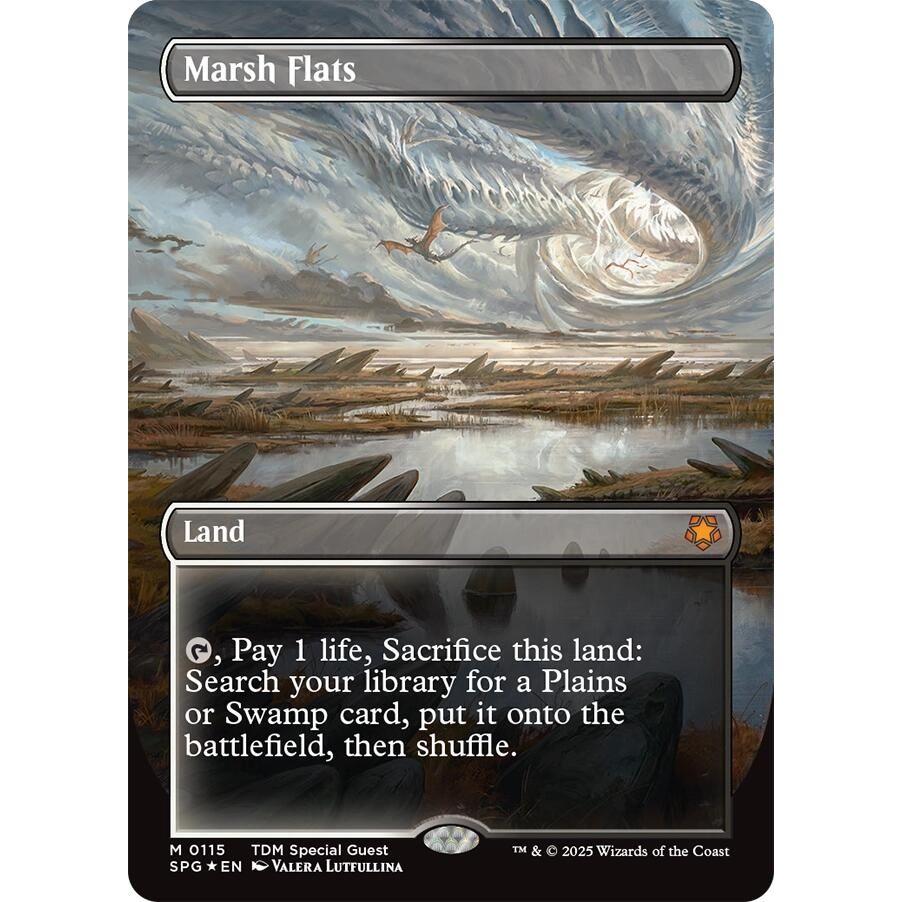 Image for Marsh Flats (Borderless) (Dragonscale Foil) (115) (SPG) - Magic: The Gathering