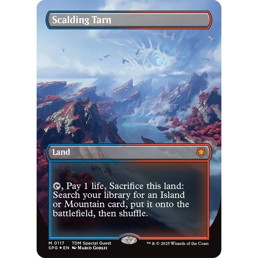 Image for Scalding Tarn (Borderless) (Dragonscale Foil) (117) (SPG) - Magic: The Gathering