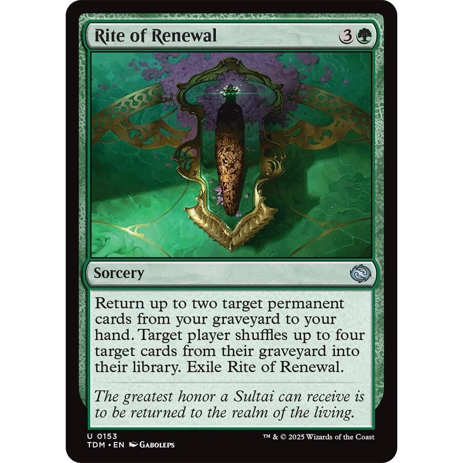 Image for Rite of Renewal (153) (TDM) - Magic: The Gathering