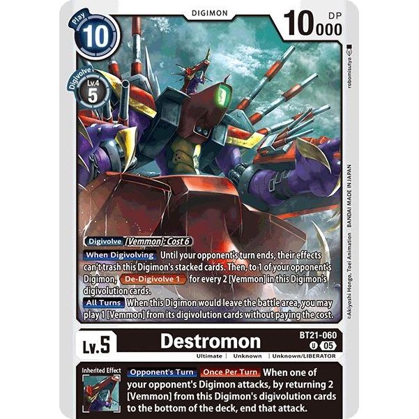 Image for Destromon (BT21-060 U) (BT21) - Digimon Card Game