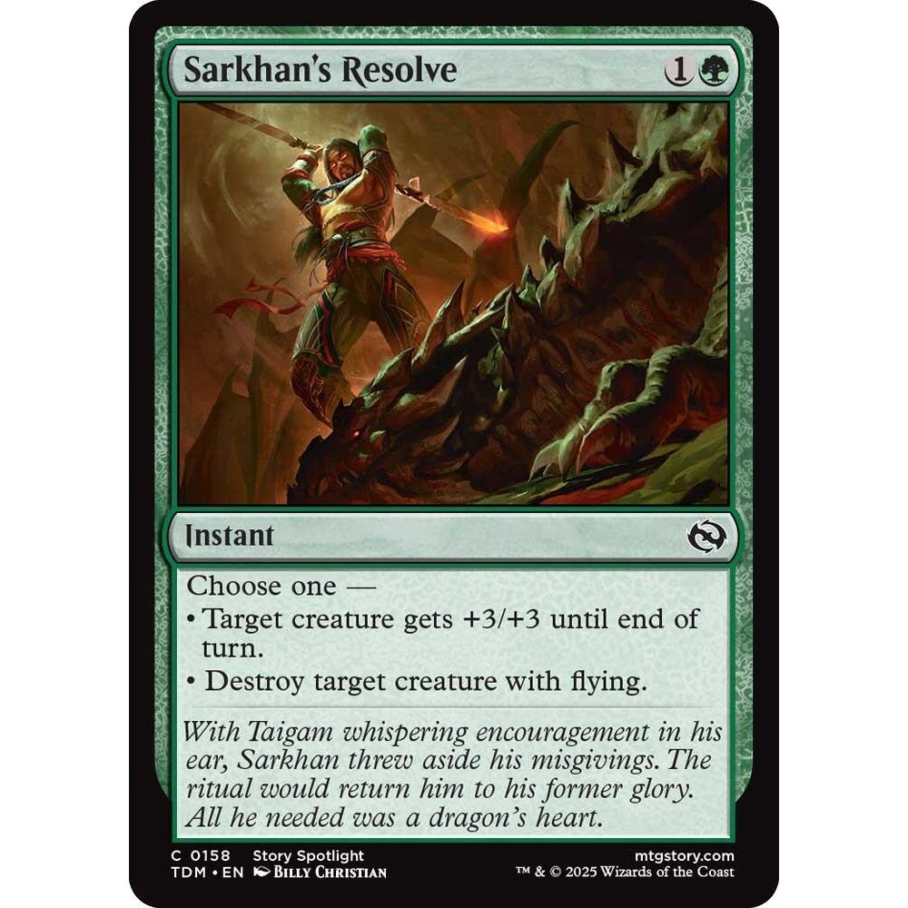 Image for Sarkhan's Resolve (158) (TDM) - Magic: The Gathering