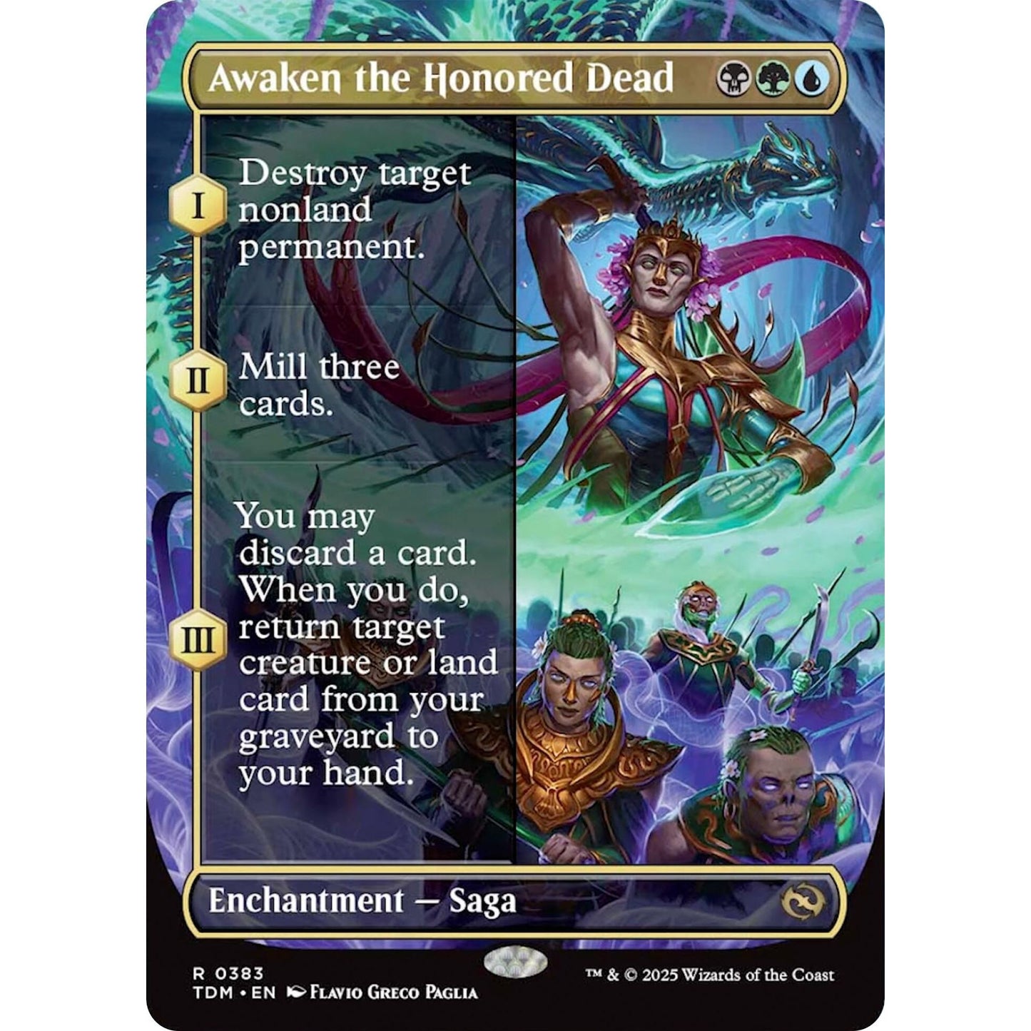 Image for Awaken the Honored Dead (Borderless) (383) (TDM) - Magic: The Gathering