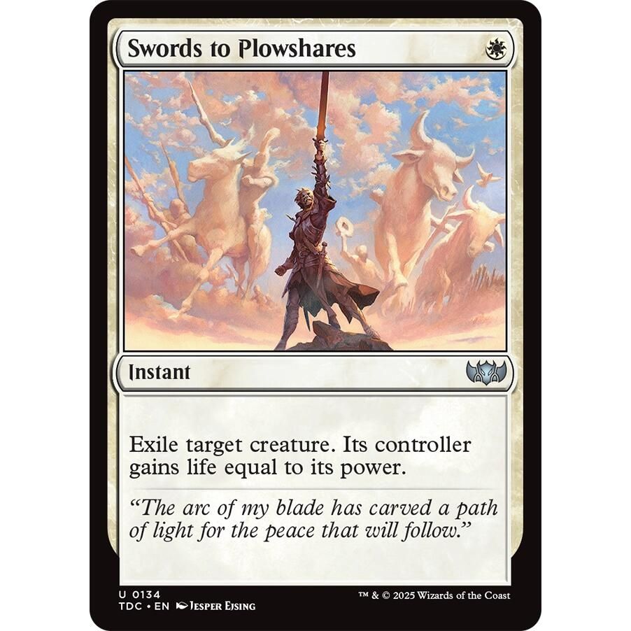 Image for Swords to Plowshares (134) (TDC) - Magic: The Gathering