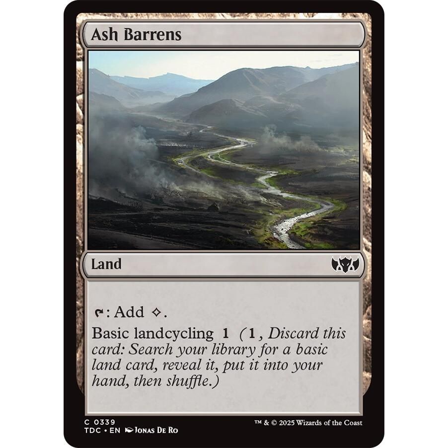 Image for Ash Barrens (339) (TDC) - Magic: The Gathering