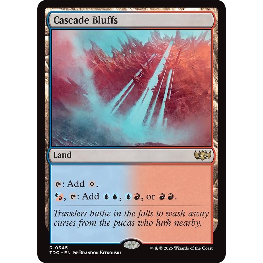 Image for Cascade Bluffs (345) (TDC) - Magic: The Gathering
