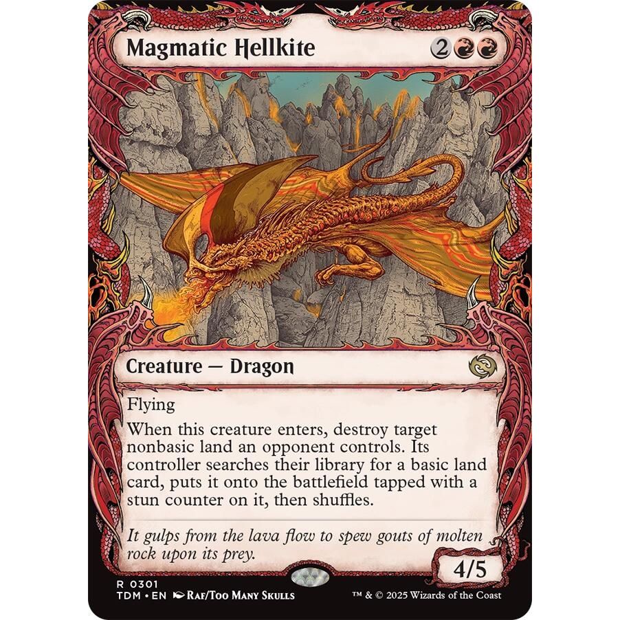 Image for Magmatic Hellkite (Showcase) (301) (TDM) - Magic: The Gathering