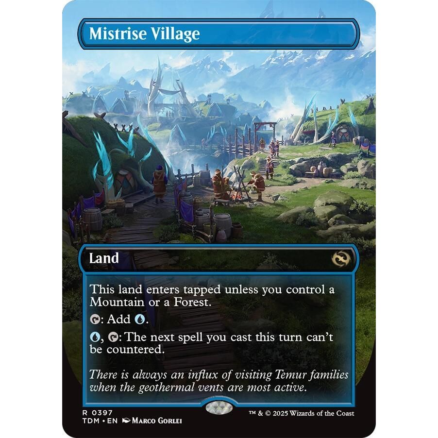 Image for Mistrise Village (Borderless) (397) (TDM) - Magic: The Gathering