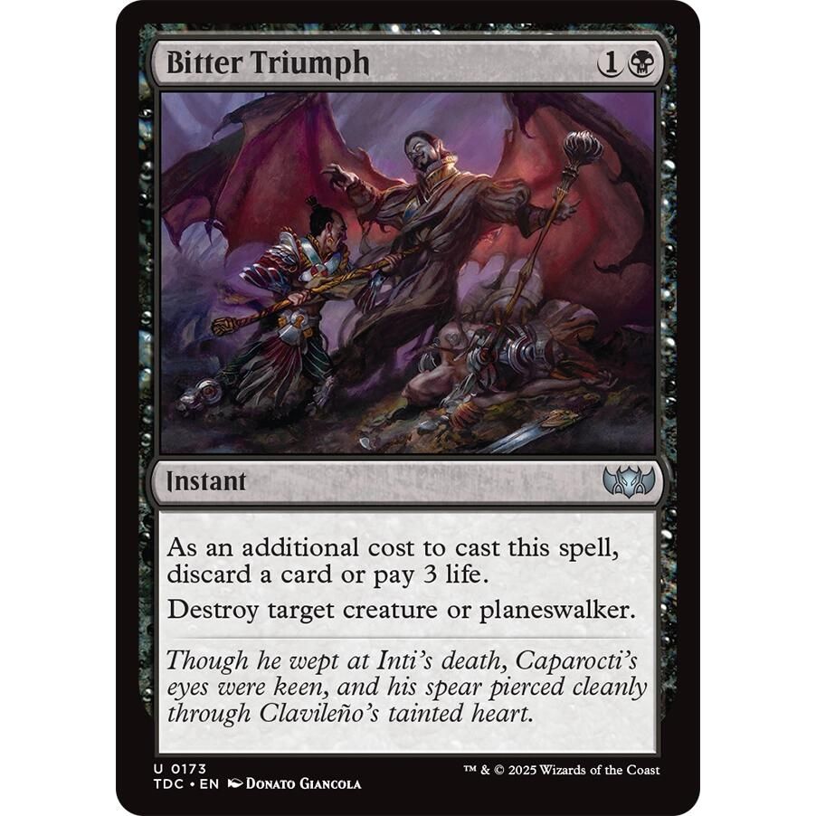 Image for Bitter Triumph (173) (TDC) - Magic: The Gathering
