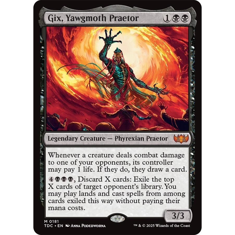 Image for Gix, Yawgmoth Praetor (181) (TDC) - Magic: The Gathering