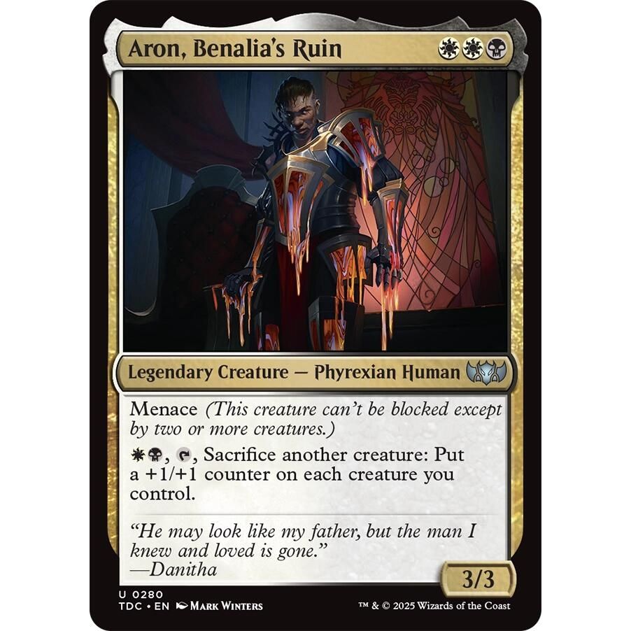 Image for Aron, Benalia's Ruin (280) (TDC) - Magic: The Gathering