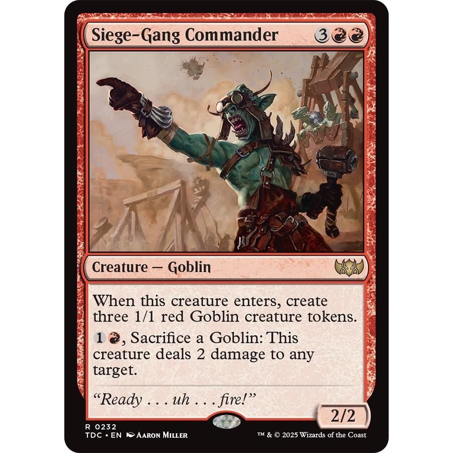 Image for Siege-Gang Commander (232) (TDC) - Magic: The Gathering