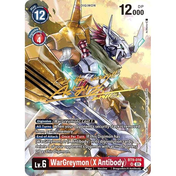 Image for WarGreymon (X Antibody) (Rare Pull) (BT9-016 SR) (BT21) - Digimon Card Game