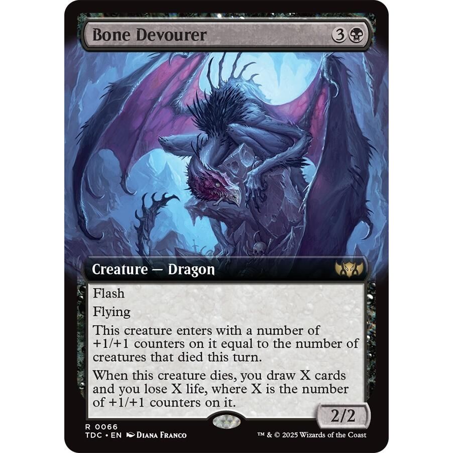 Image for Bone Devourer (Extended Art) (66) (TDC) - Magic: The Gathering