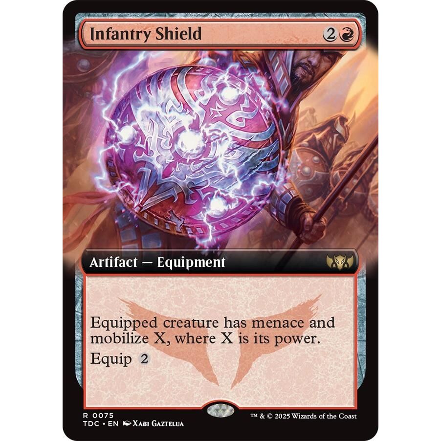 Image for Infantry Shield (Extended Art) (75) (TDC) - Magic: The Gathering