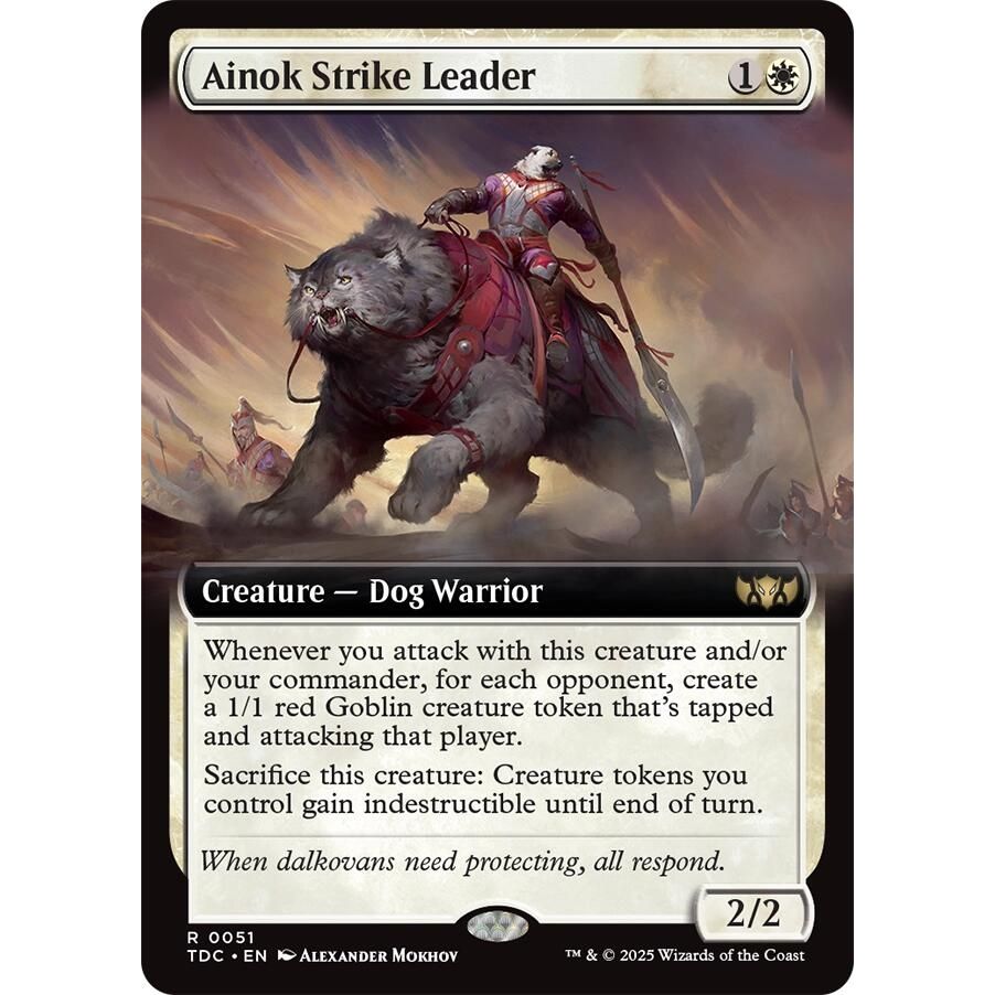 Image for Ainok Strike Leader (Extended Art) (51) (TDC) - Magic: The Gathering