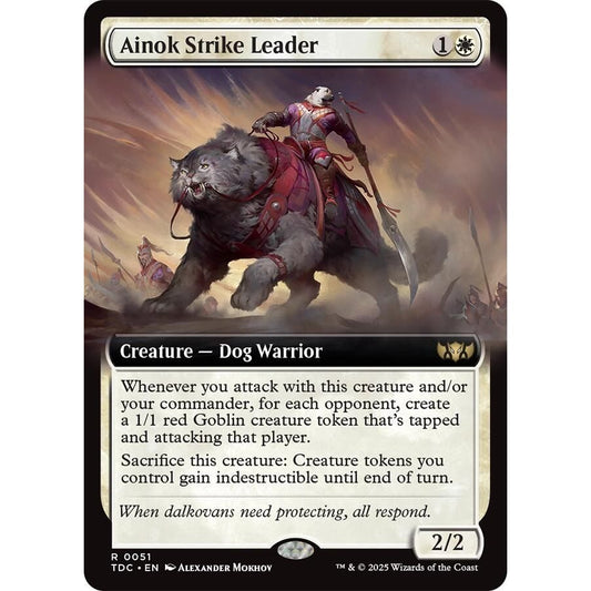 Image for Ainok Strike Leader (Extended Art) (51) (TDC) - Magic: The Gathering