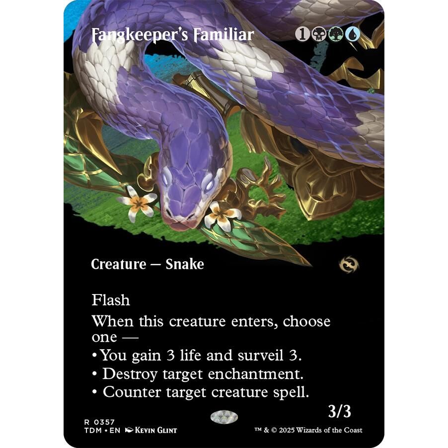 Image for Fangkeeper's Familiar (Borderless) (357) (TDM) - Magic: The Gathering
