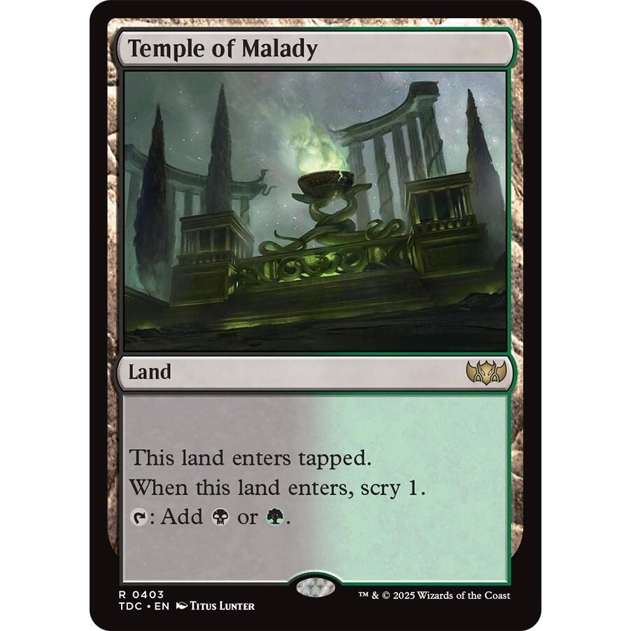 Image for Temple of Malady (403) (TDC) - Magic: The Gathering
