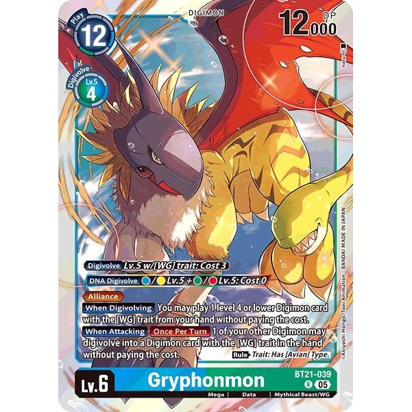 Image for Gryphonmon (BT21-039 R) (BT21) - Digimon Card Game
