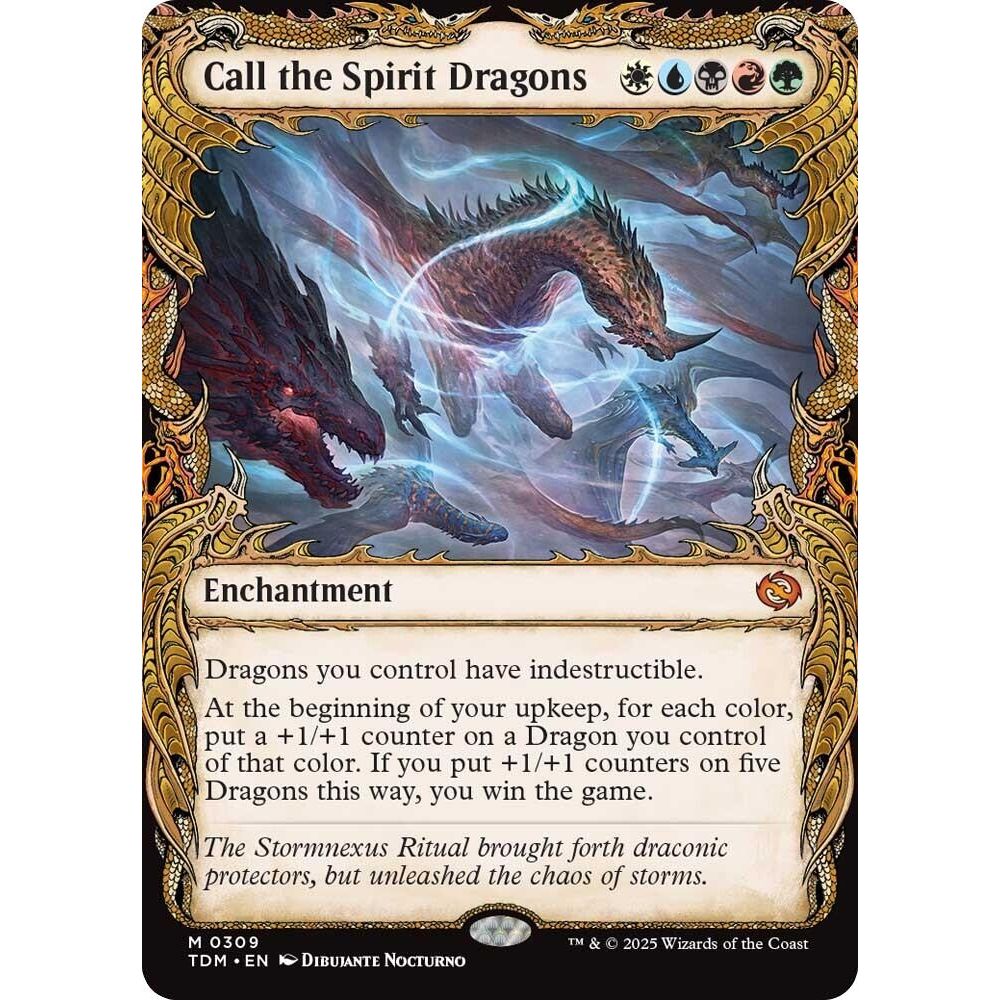 Image for Call the Spirit Dragons (Showcase) (309) (TDM) - Magic: The Gathering