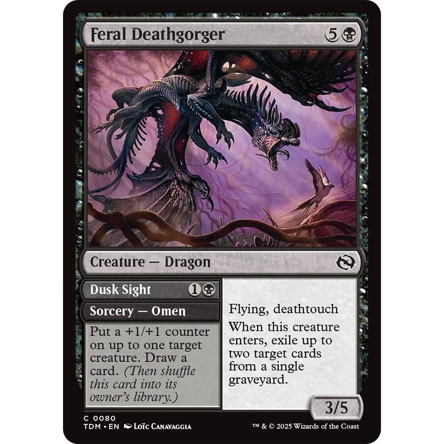 Image for Feral Deathgorger (80) (TDM) - Magic: The Gathering