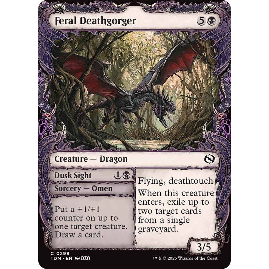 Image for Feral Deathgorger (Showcase) (298) (TDM) - Magic: The Gathering