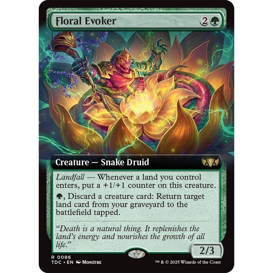 Image for Floral Evoker (Extended Art) (86) (TDC) - Magic: The Gathering