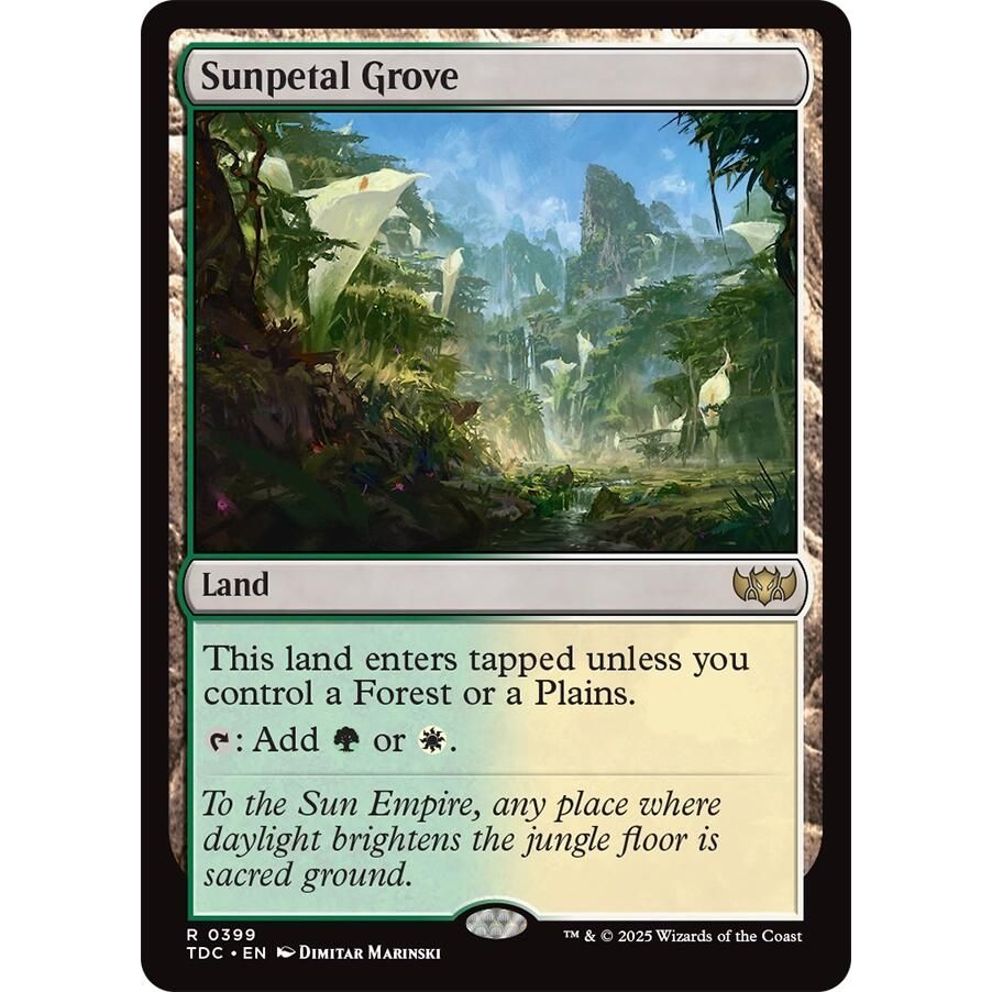 Image for Sunpetal Grove (399) (TDC) - Magic: The Gathering