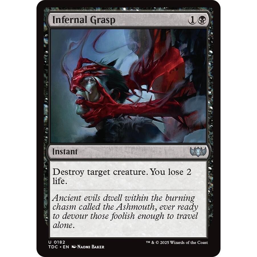 Image for Infernal Grasp (182) (TDC) - Magic: The Gathering