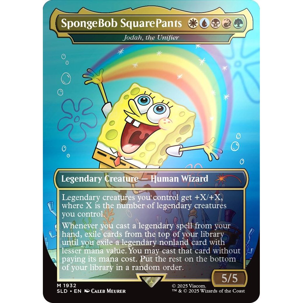 Image for SpongeBob SquarePants - Jodah, the Unifier (Rainbow Foil) (1932) (SLD) - Magic: The Gathering