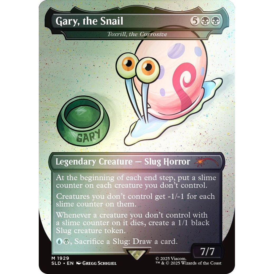 Image for Gary, the Snail - Toxrill, the Corrosive (Rainbow Foil) (1929) (SLD) - Magic: The Gathering