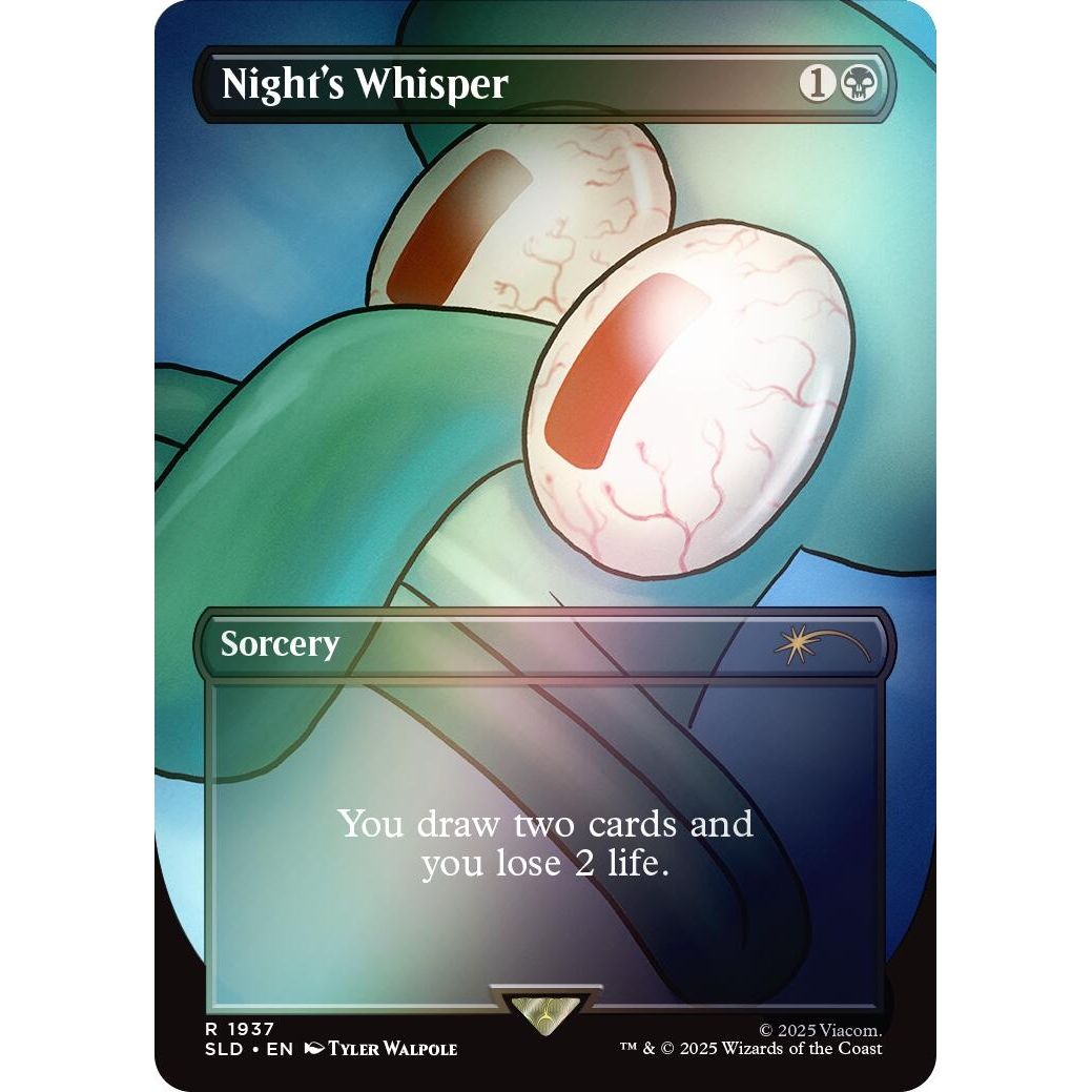 Image for Night's Whisper (Rainbow Foil) (1937) (SLD) - Magic: The Gathering