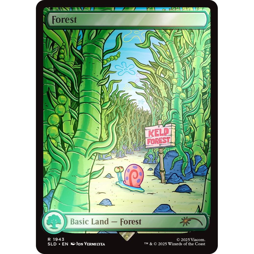 Image for Forest (1943) (Rainbow Foil) (1943) (SLD) - Magic: The Gathering