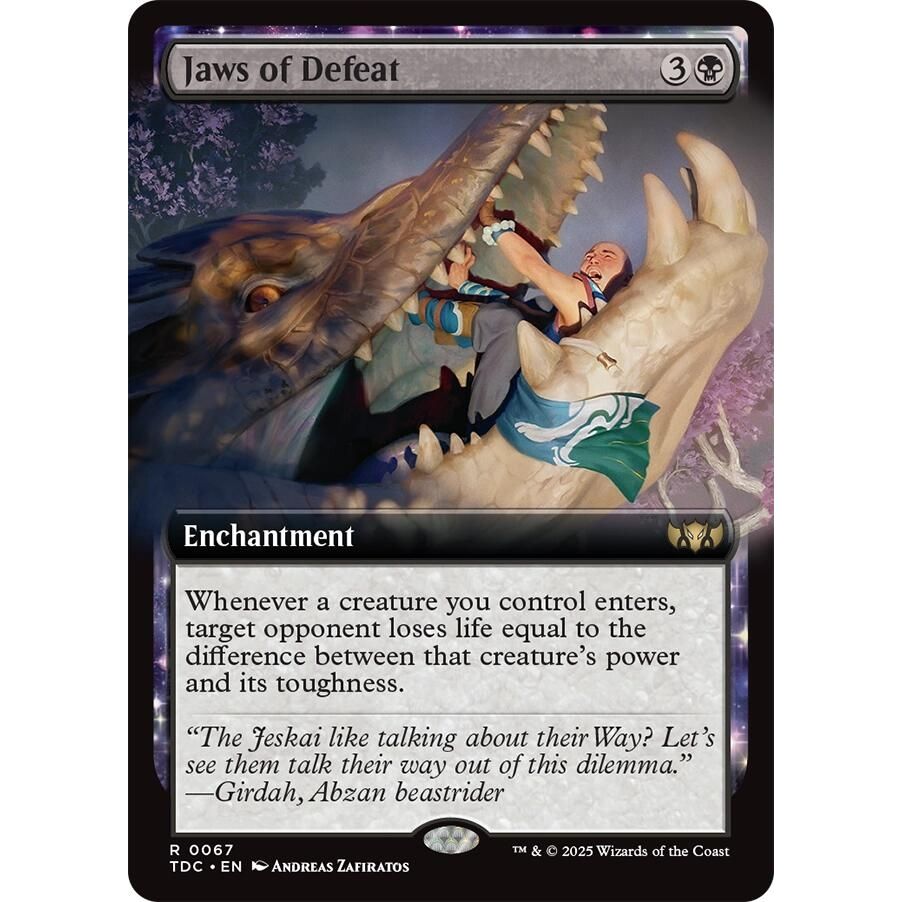 Image for Jaws of Defeat (Extended Art) (67) (TDC) - Magic: The Gathering