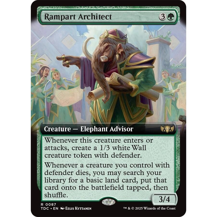 Image for Rampart Architect (Extended Art) (87) (TDC) - Magic: The Gathering