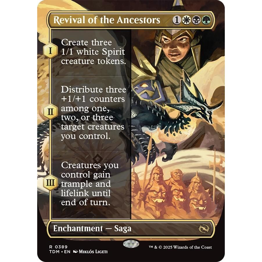 Image for Revival of the Ancestors (Borderless) (389) (TDM) - Magic: The Gathering