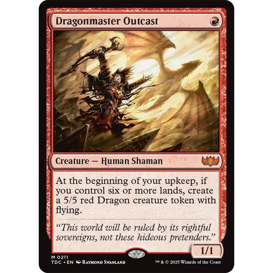 Image for Dragonmaster Outcast (211) (TDC) - Magic: The Gathering