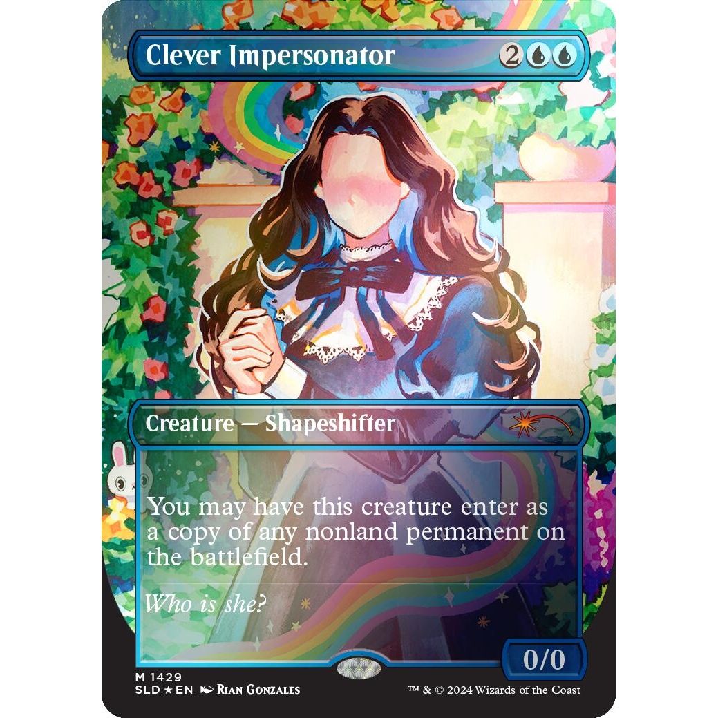 Image for Clever Impersonator (Rainbow Foil) (1429) (SLD) - Magic: The Gathering
