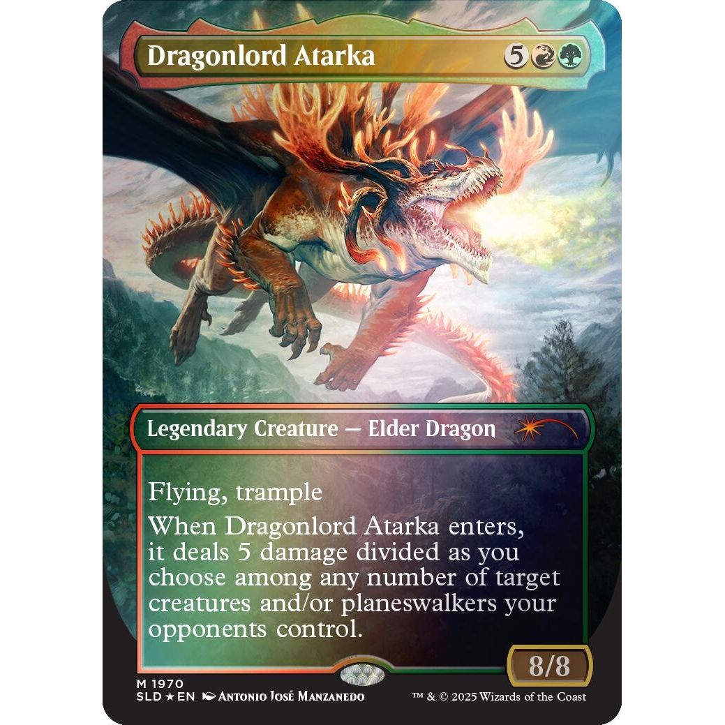 Image for Dragonlord Atarka (Rainbow Foil) (1970) (SLD) - Magic: The Gathering