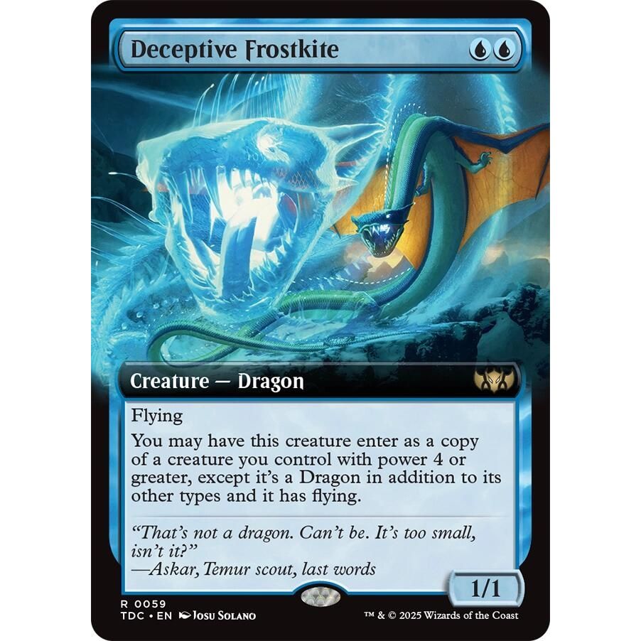 Image for Deceptive Frostkite (Extended Art) (59) (TDC) - Magic: The Gathering
